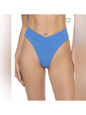 Summerful Swim Bikini Bottom Lido Banded High Waist Bikini Bottom Blue size XS
